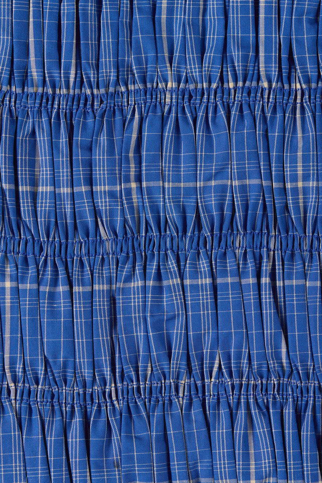 Leya Short Flor Check Cobalt
