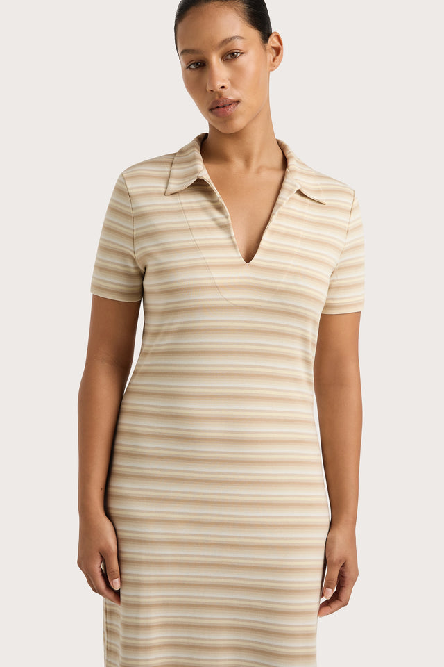 Tiesse Maxi Dress Cream Stripe