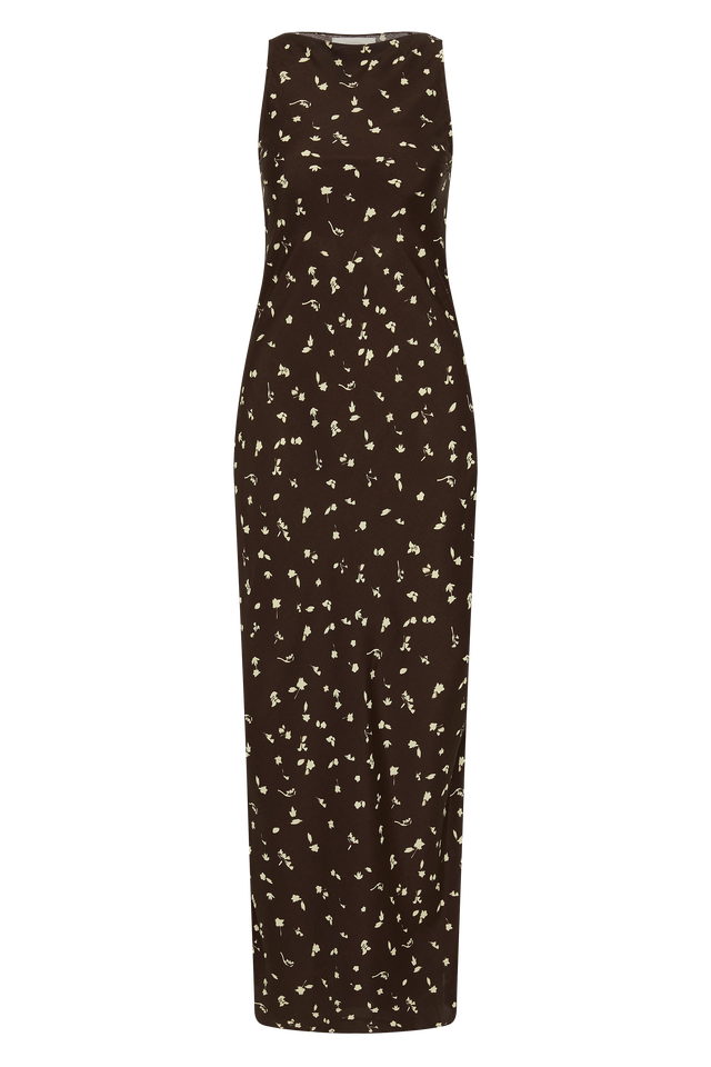 Silya Maxi Dress Clover Brown