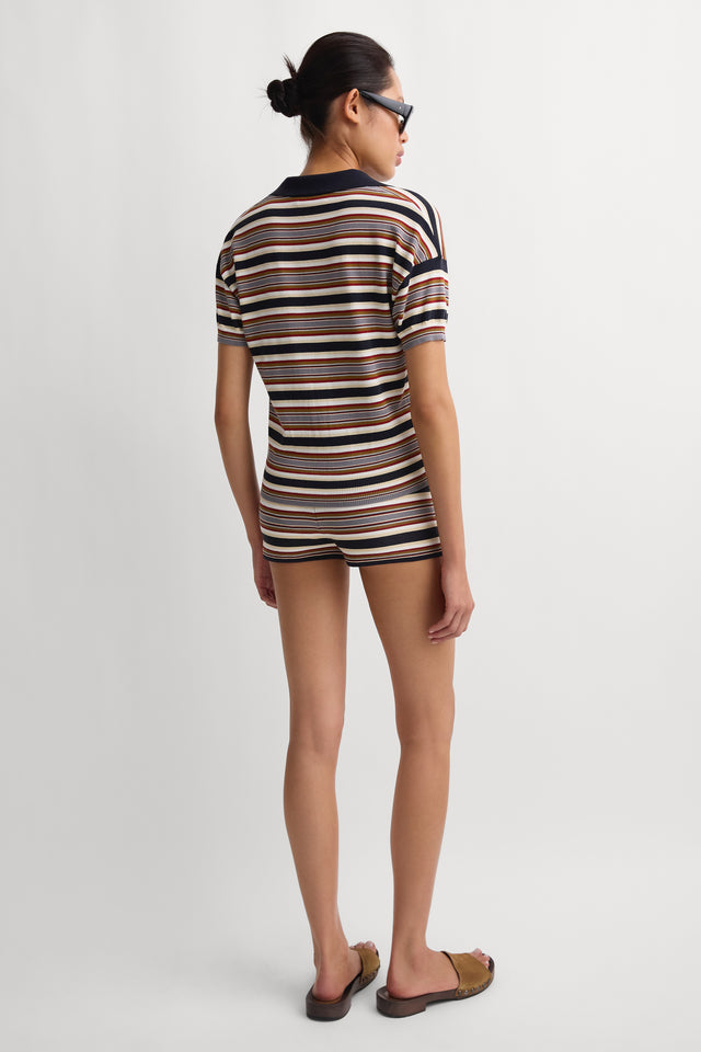 Playa Mini Short Luis Stripe Faded Butter