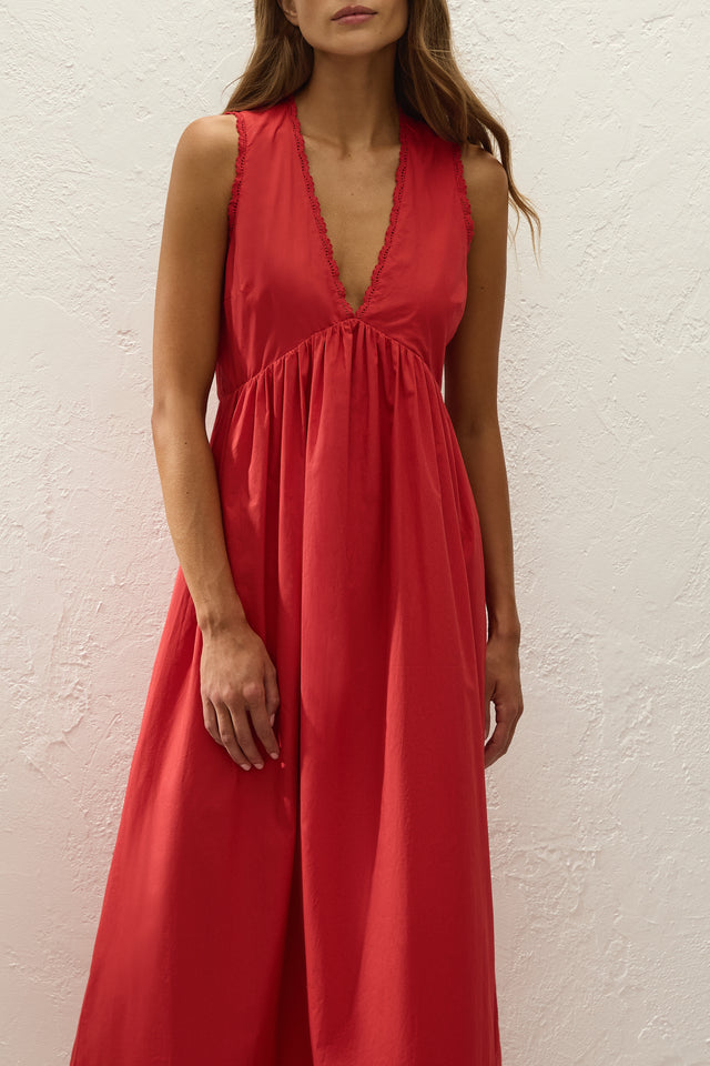 Jovita Midi Dress Red