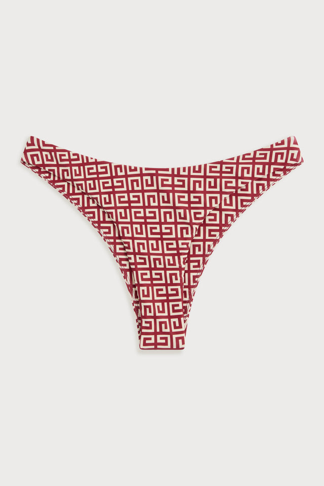 Bebe Bikini Bottom Meander Cherry