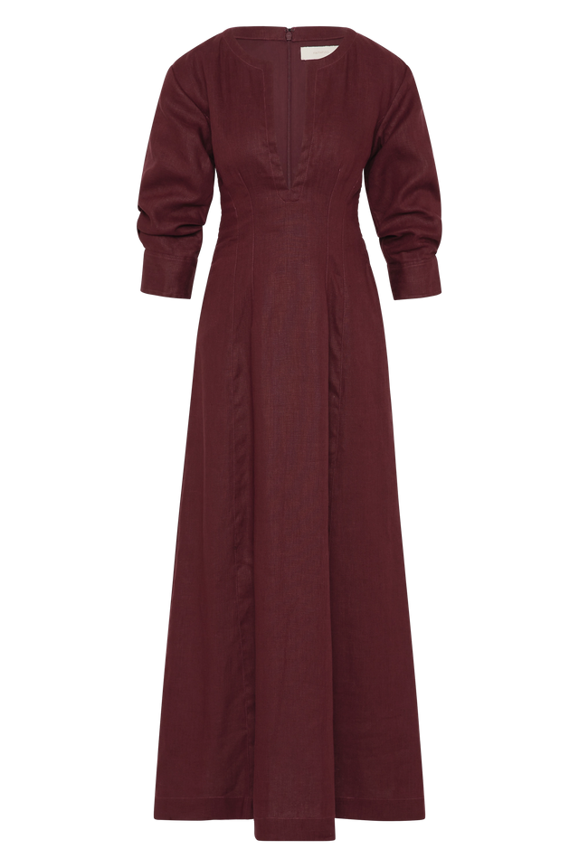 Asha Maxi Dress Bordeaux