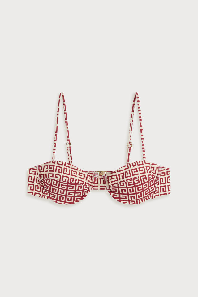 Farrah Bikini Top Meander Cherry