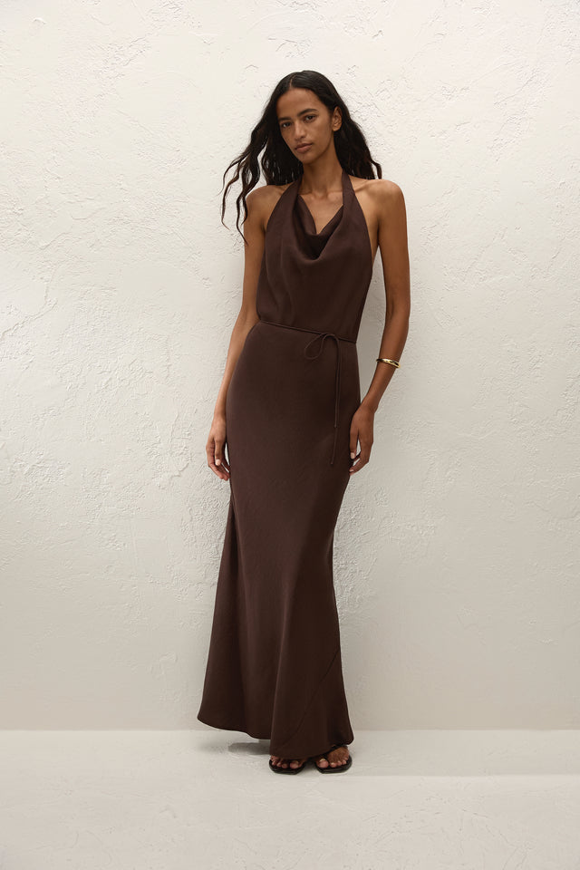 Izaro Maxi Dress Chocolate