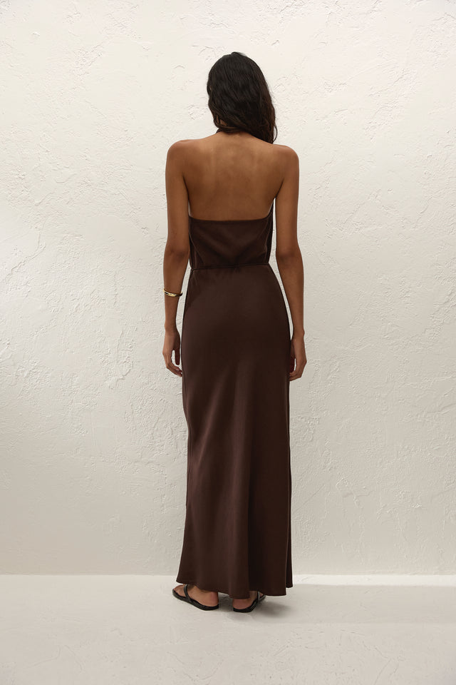 Izaro Maxi Dress Chocolate