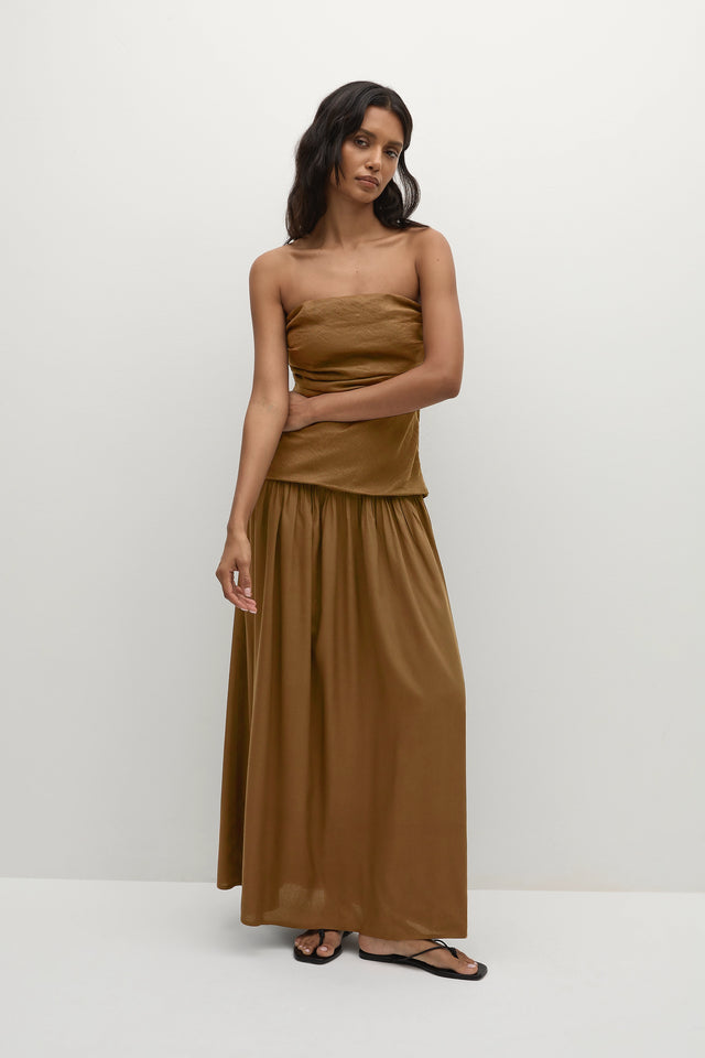 Hedy Maxi Dress Tobacco