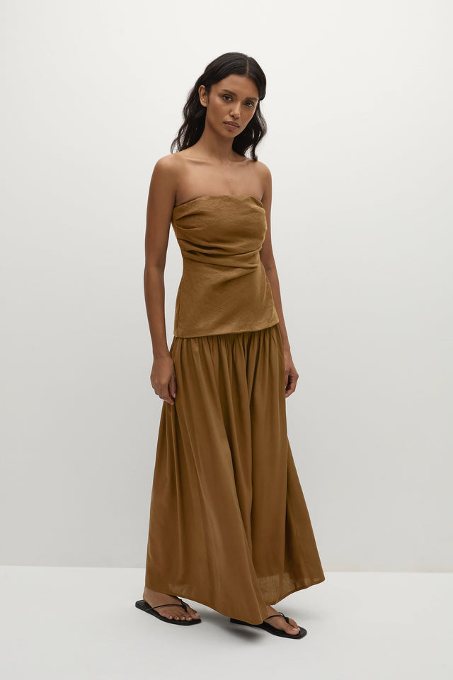 Hedy Maxi Dress Tobacco