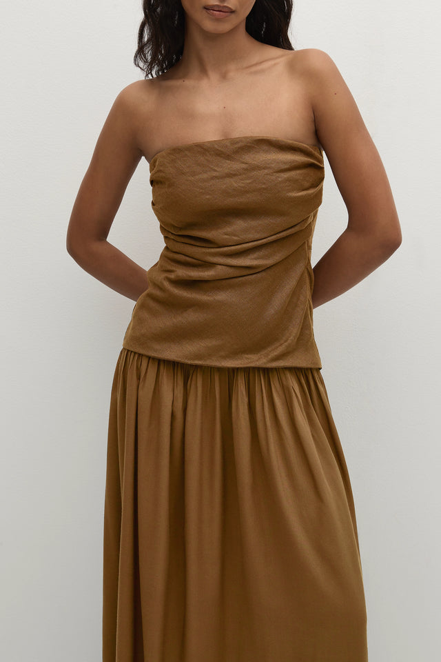 Hedy Maxi Dress Tobacco
