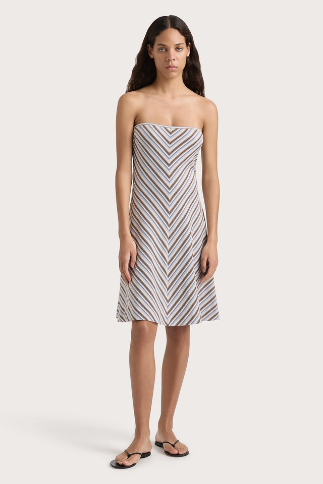 Arion Dress Blue Stripe