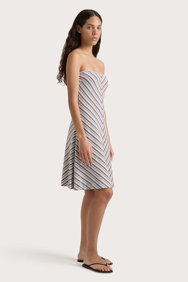 Arion Dress Blue Stripe