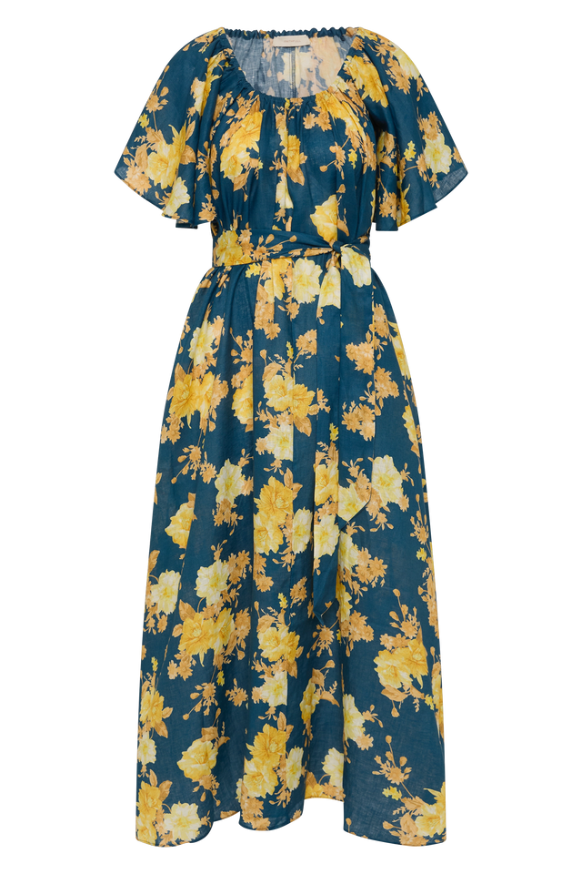 Belen Maxi Dress Nora Floral Navy - Final Sale