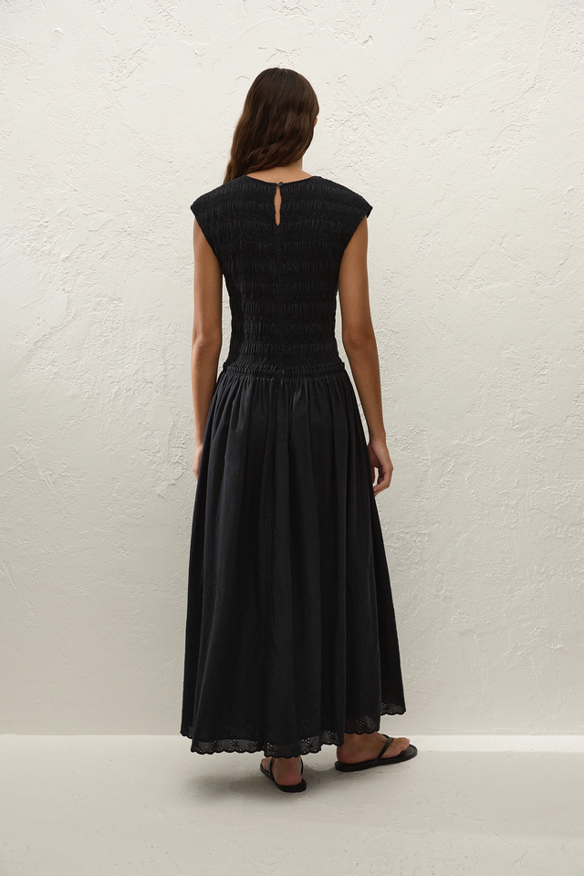 Flavia Maxi Dress Julyeta Broderie Black