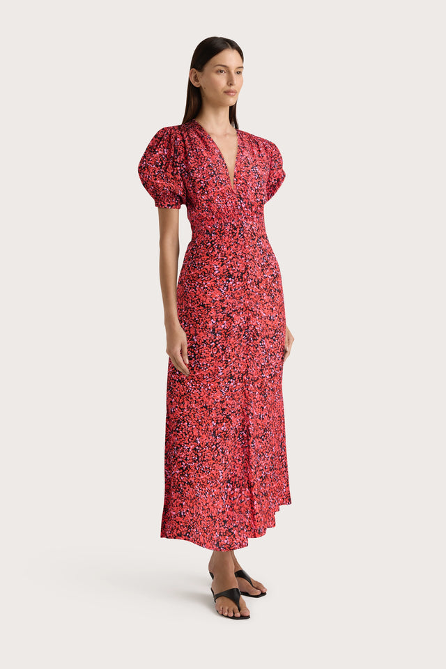 Bellavista Midi Dress Meander Micro Red