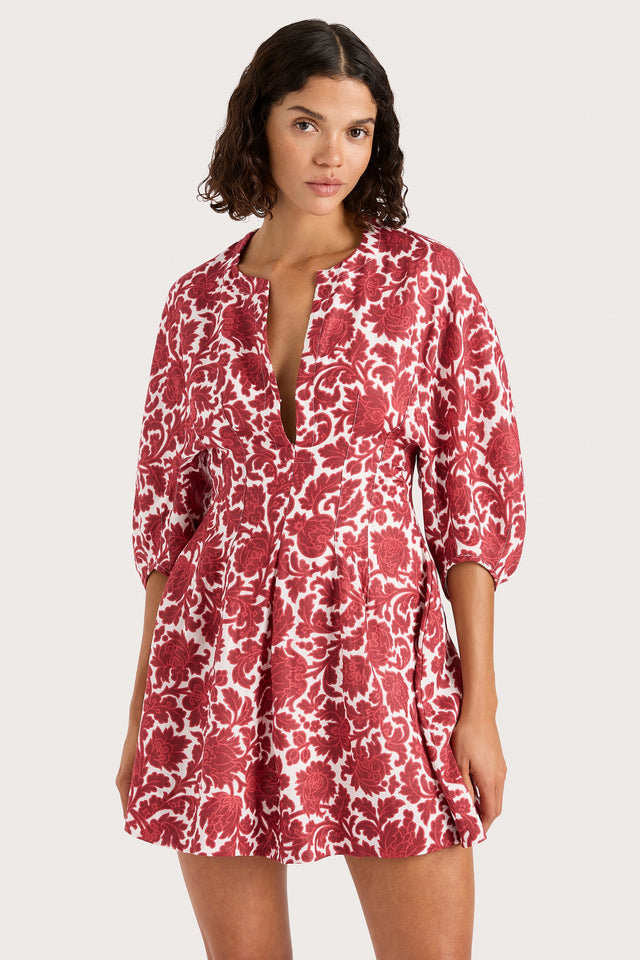 Soleil Mini Dress Heuchera Print