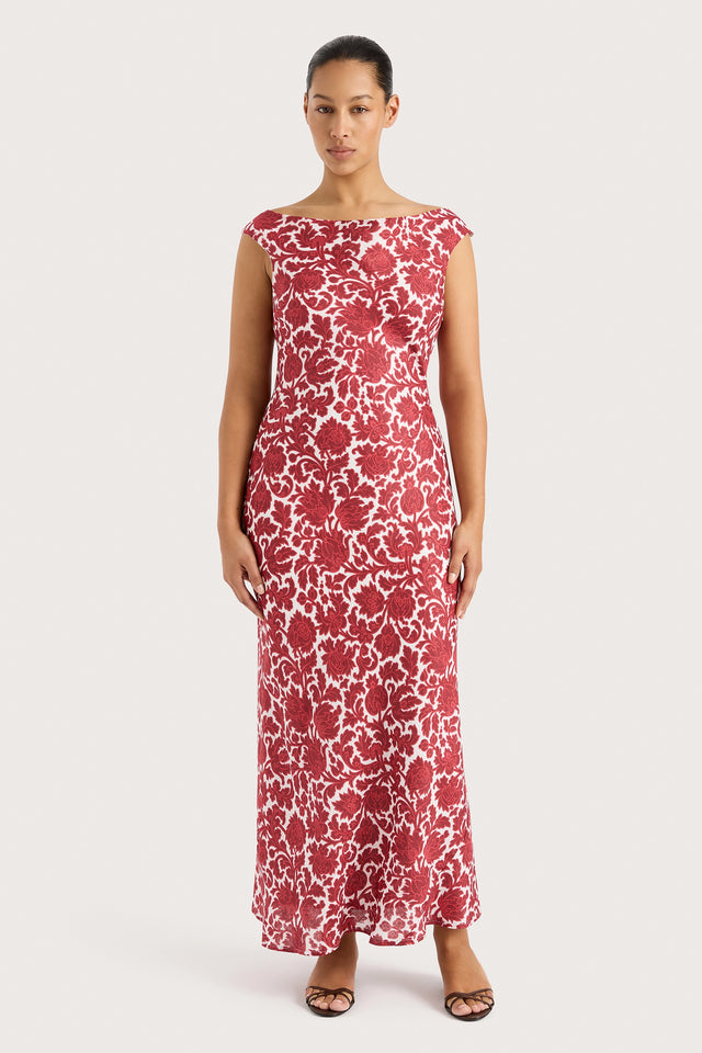 Ilride Maxi Dress Heuchera Print