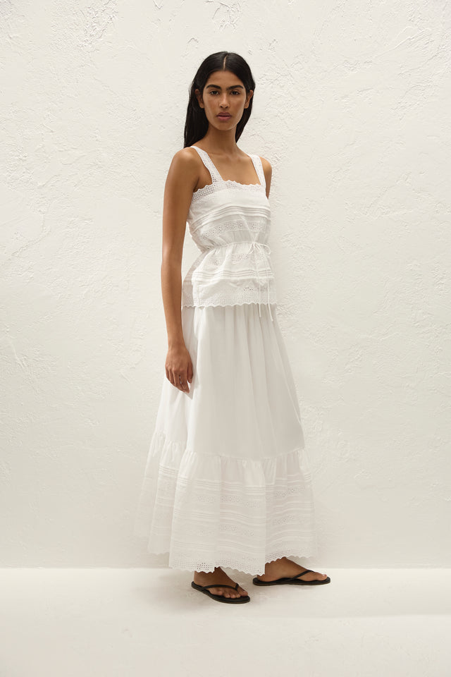 Dalila Skirt Fernanda Lace Antique White