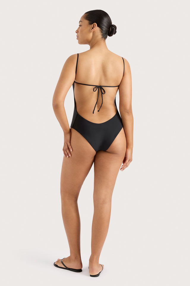 plage Back ribbon open onepiece BLACK 36 plage Back ribbon open onepiece BLACK 36