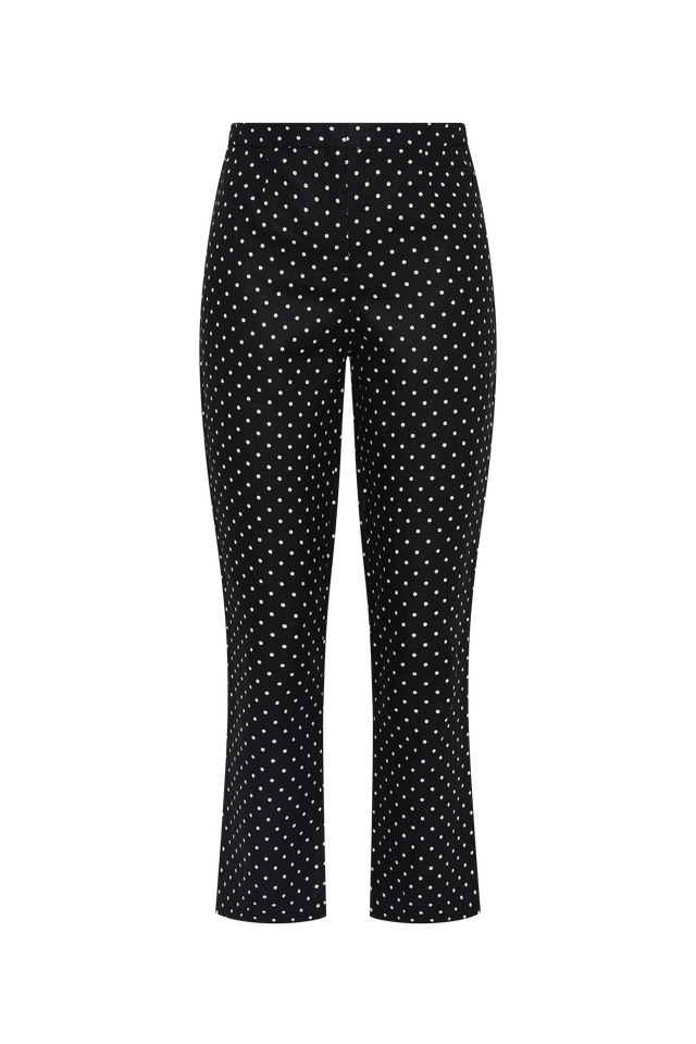 Iria Capri Pant Lola Polka Dot Black Cream