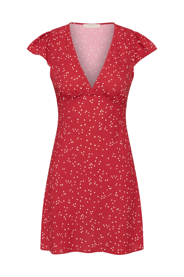 Alvisa Mini Dress Linnea Dot Rosso