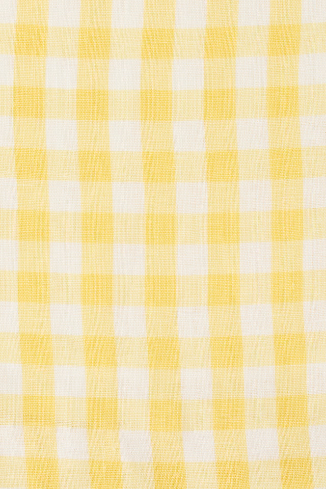 Venza Mini Dress Gingham Pale Yellow