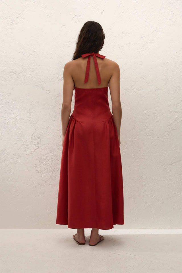 La Cala Midi Dress Chilli
