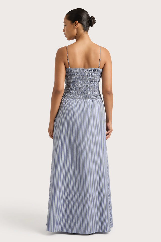 Lida Maxi Dress Blue Stripe