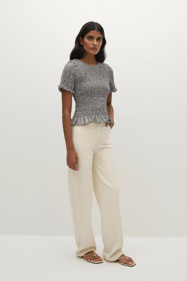 Edda Top Hanne Gingham Espresso