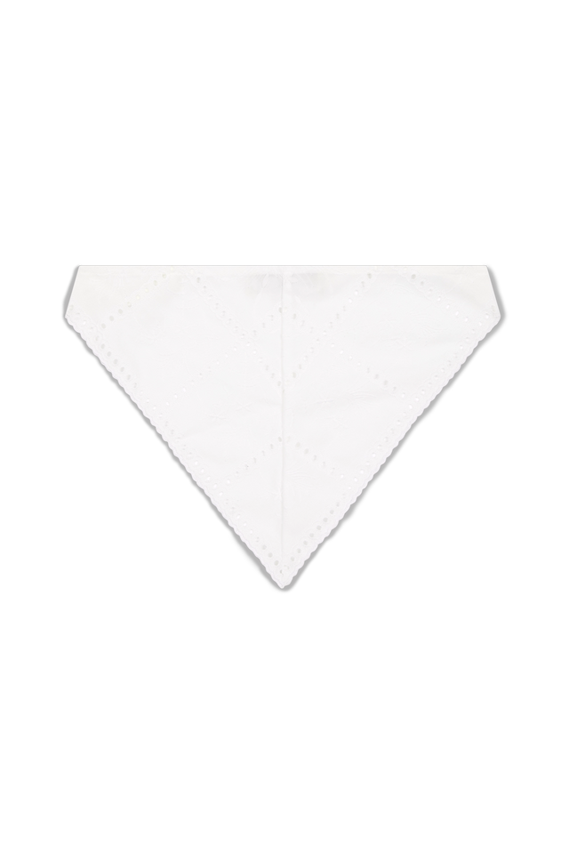 Clementina Head Scarf Handkerchief Broderie White