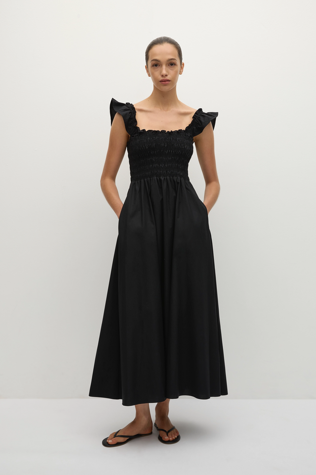 Eudora Midi Dress Black