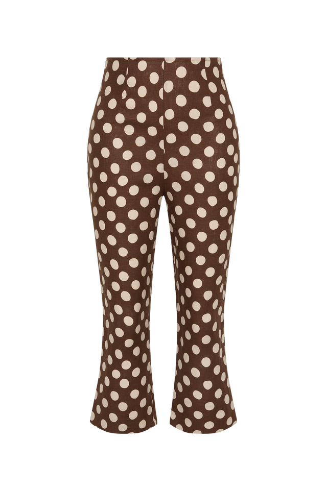 Valeria Capri Pant Cioccolato Dot