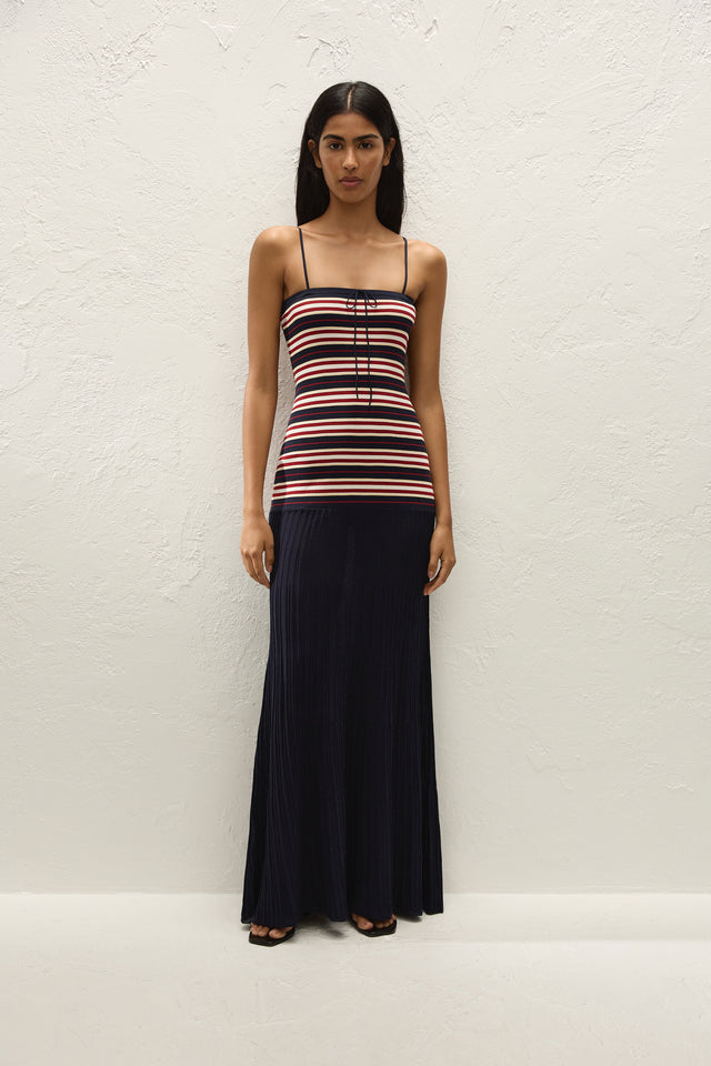 Doris Maxi Dress Cila Stripe Navy