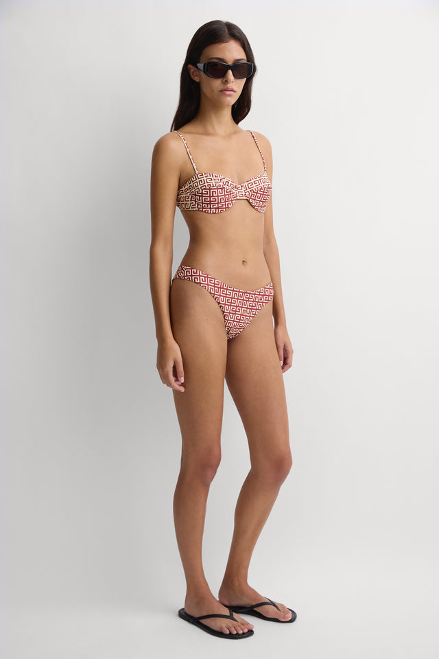 Farrah Bikini Top Meander Cherry