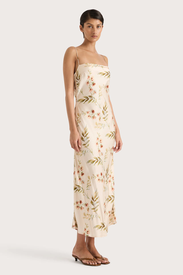 Yolaine Midi Dress Jardin Floral Blush