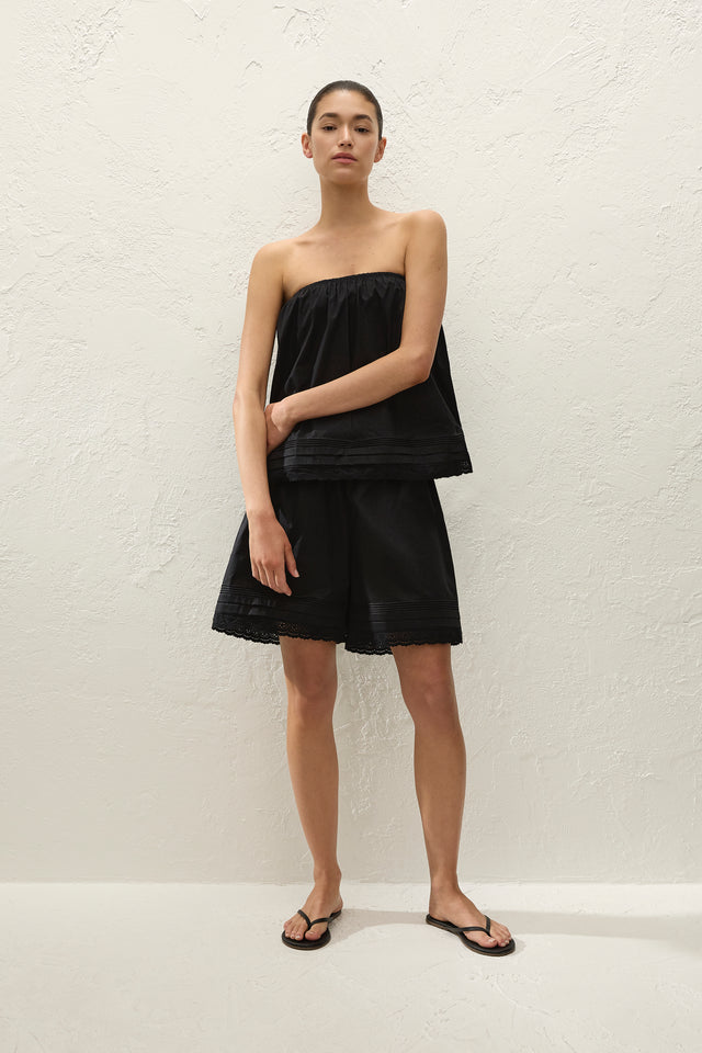 Filomena Top Fiore Lace Black