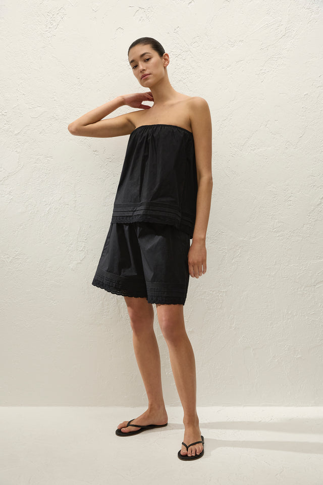 Filomena Top Fiore Lace Black