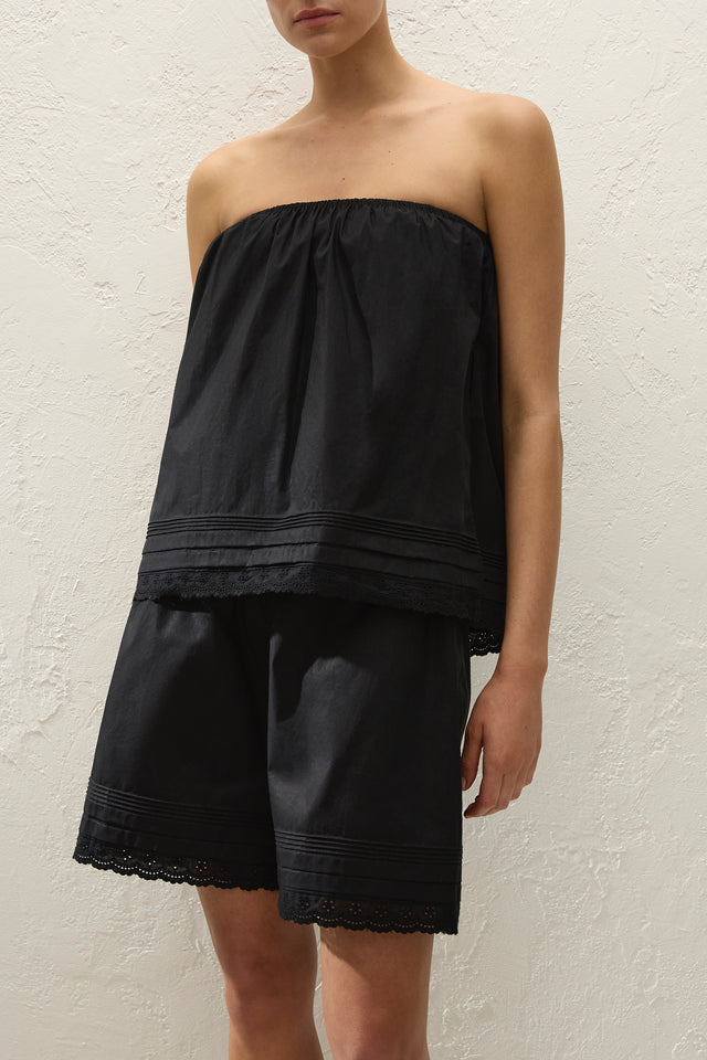 Filomena Top Fiore Lace Black