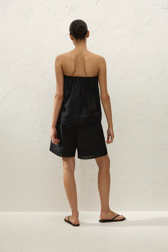 Filomena Top Fiore Lace Black