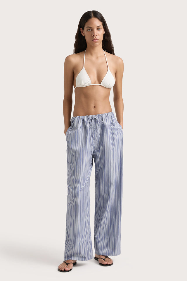 Vieu Relaxed Pant Blue Stripe - Final Sale