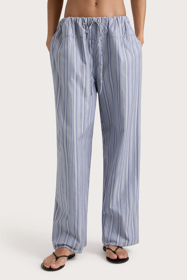Vieu Relaxed Pant Blue Stripe - Final Sale