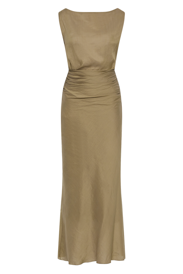 Adelia Maxi Dress Khaki