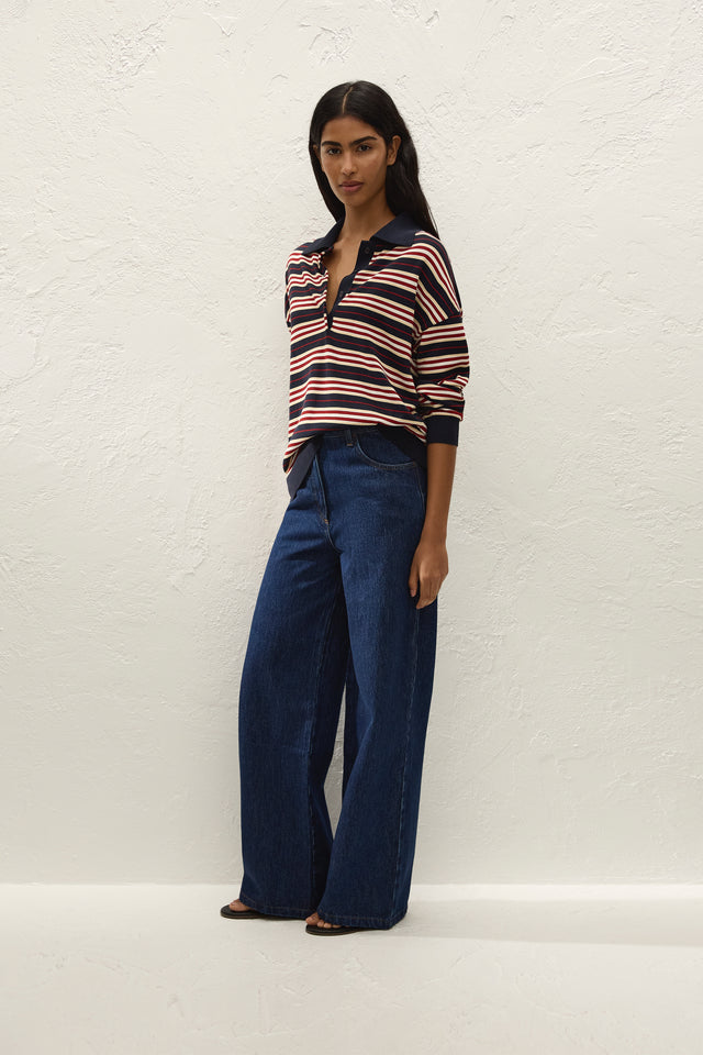 Quinta Wide Jean Dark Indigo