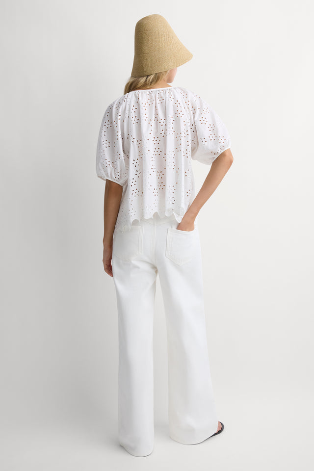 Cochiti Top Sandara Broderie White