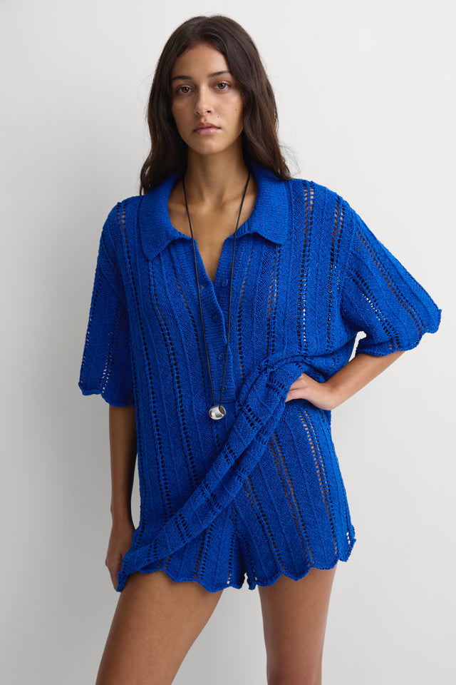 Luis Polo Top Cobalt