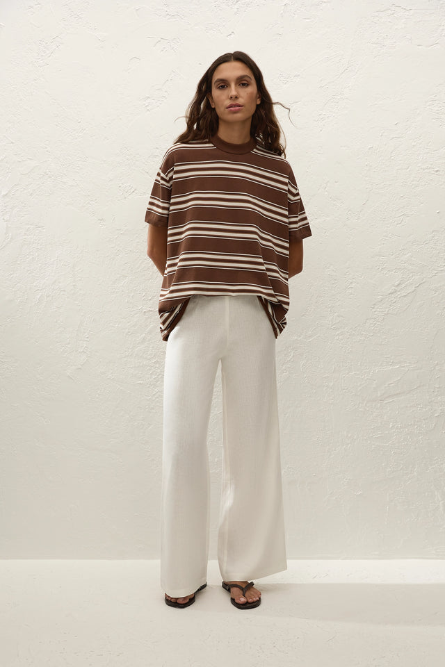 Le Paz Top Ombre Stripe Macro Carob