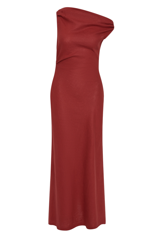 Suis Midi Dress Deep Red