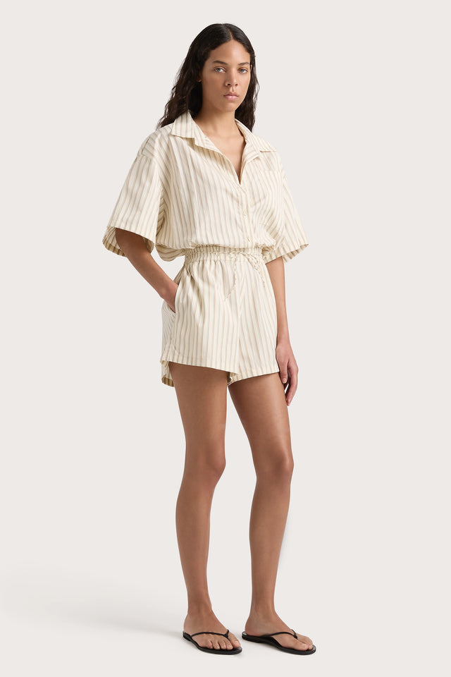 Faia Playsuit Shadow Stripe Butter