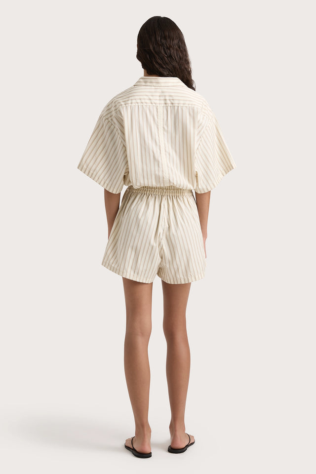 Faia Playsuit Shadow Stripe Butter