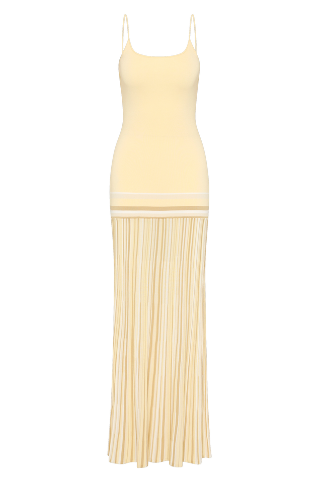 Citara Maxi Dress Butter Stripe