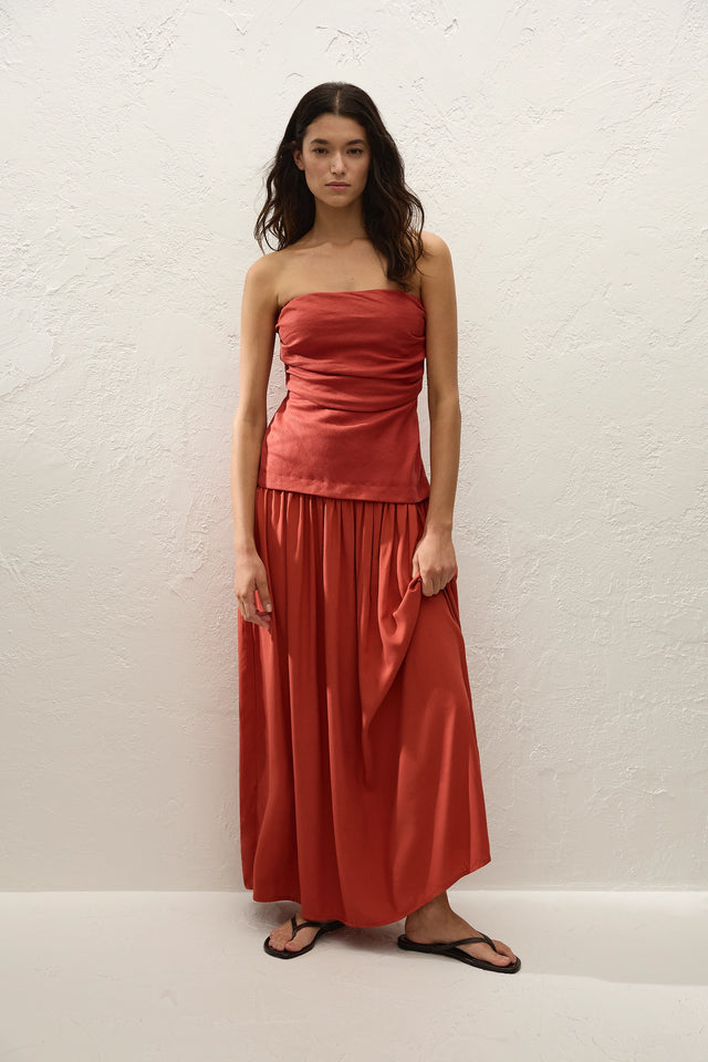 Hedy Maxi Dress Dusty Tomato